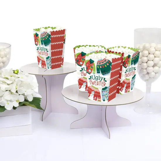 Big Dot of Happiness Colorful Christmas Sweaters - Ugly Sweater Holiday Party Favor Popcorn Treat Boxes - Set of 12 {4}