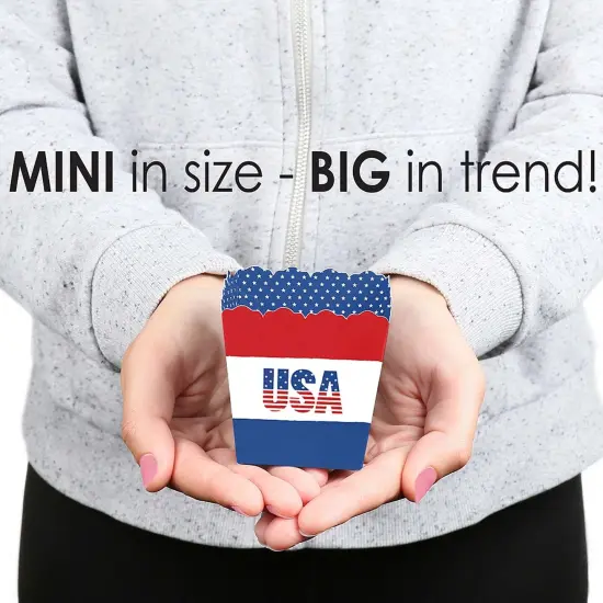 Big Dot of Happiness Stars & Stripes - Party Mini Favor Boxes - Memorial Day 4th of July & Labor Day USA Patriotic Party Treat Candy Boxes - Set of 12 {6}
