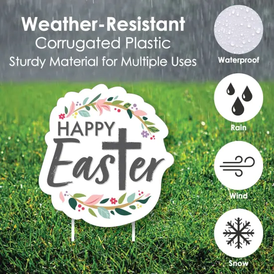 Big Dot of Happiness Religious Easter - Yard Sign and Outdoor Lawn Decorations - Christian Holiday Party Yard Signs - Set of 8 {4}