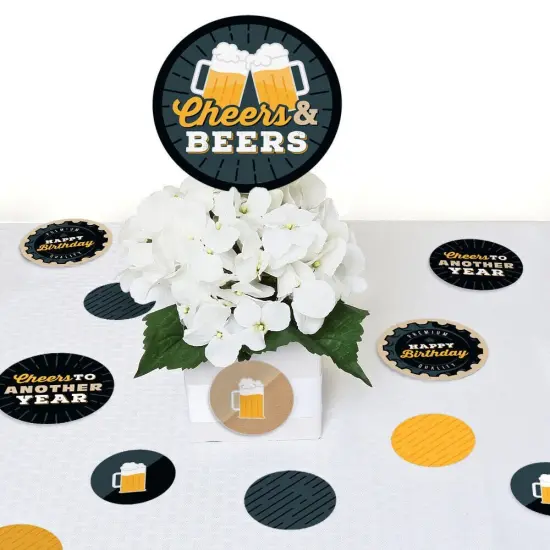 Big Dot of Happiness Cheers and Beers Happy Birthday - Birthday Party Giant Circle Confetti - Party Decorations - Large Confetti 27 Count {7}