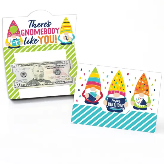 Big Dot of Happiness Gnome Birthday - Happy Birthday Party Money and Gift Card Holders - Set of 8 {1}