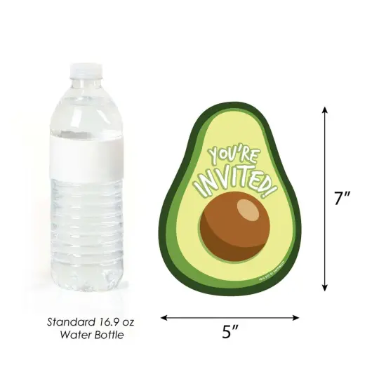 Big Dot of Happiness Hello Avocado - Shaped Fill-in Invitations - Fiesta Party Invitation Cards with Envelopes - Set of 12 {6}
