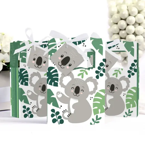 Big Dot of Happiness Koala Cutie - Bear Birthday Party and Baby Shower Favor Boxes - Set of 12 {4}