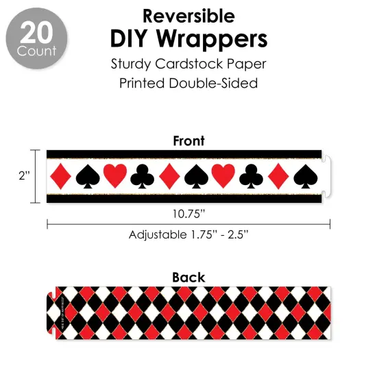 Big Dot of Happiness Las Vegas - Casino Party Favors and Cupcake Kit - Fabulous Favor Party Pack - 100 Pieces {4}