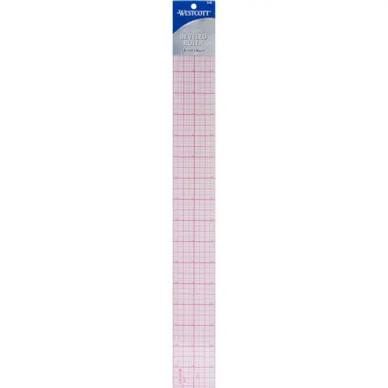 Westcott 8ths Graph Beveled Ruler-18" {1}