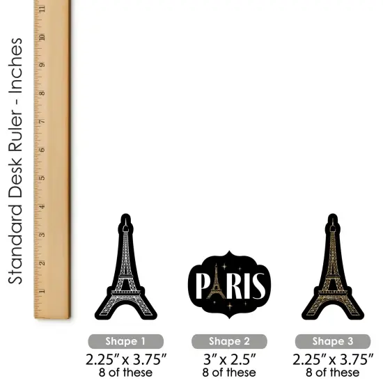 Big Dot of Happiness Stars Over Paris - DIY Shaped Parisian Themed Party Cut-Outs - 24 Count {6}