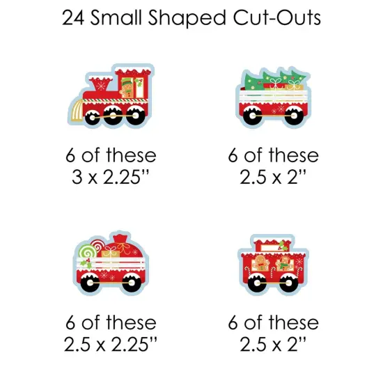 Big Dot of Happiness Christmas Train - Holiday Party DIY Decorations - Clothespin Garland Banner - 44 Pc {7}