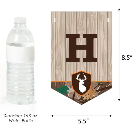 Big Dot of Happiness Gone Hunting - Deer Hunting Camo Birthday Party Bunting Banner - Birthday Party Decorations - Happy Birthday {4}