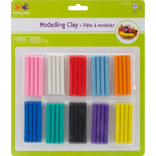 Krafty Kids Modeling Clay 200g 10/Pkg-Assorted {1}