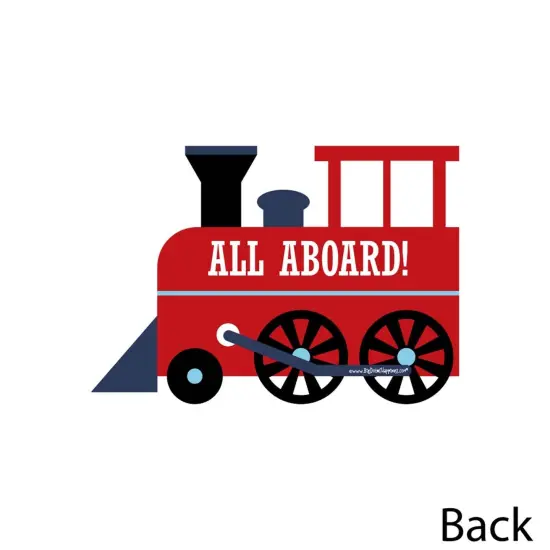 Big Dot of Happiness Railroad Party Crossing - Train Decorations DIY Steam Train Birthday Party or Baby Shower Essentials - Set of 20 {4}