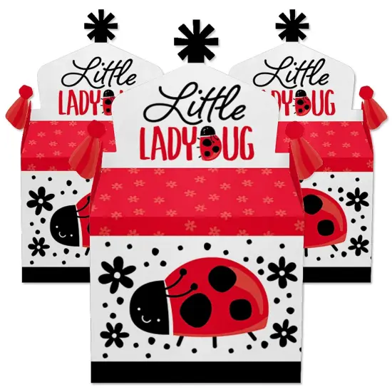 Big Dot of Happiness Happy Little Ladybug - Treat Box Party Favors - Baby Shower or Birthday Party Goodie Gable Boxes - Set of 12 {3}