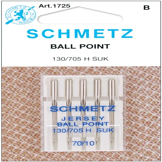 Schmetz Ball Point Jersey Machine Needles-Size 10/70 5/Pkg {1}