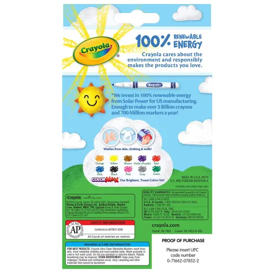 Crayola Ultra-Clean Fine Line Washable Markers 10/Pkg-Classic Colors {3}