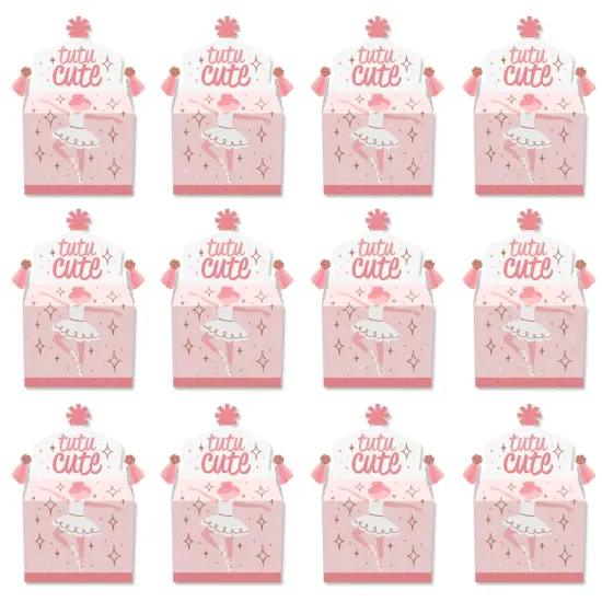 Big Dot of Happiness Tutu Cute Ballerina - Treat Box Party Favors - Ballet Birthday Party or Baby Shower Goodie Gable Boxes - Set of 12 {6}