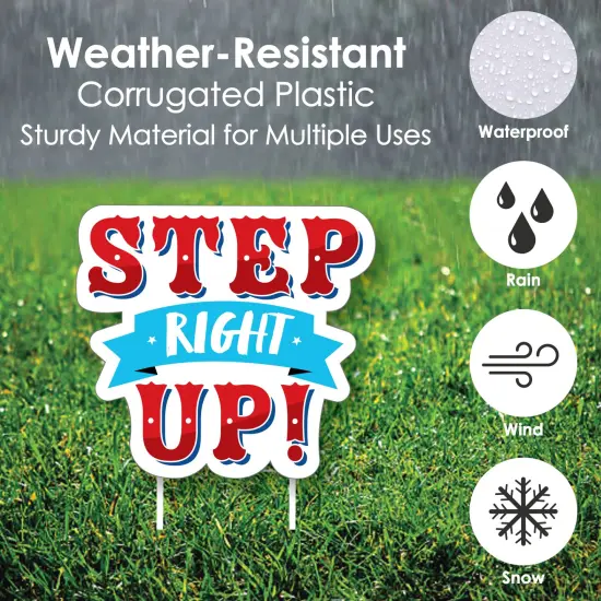 Big Dot of Happiness Carnival - Step Right Up Circus - Yard Sign and Outdoor Lawn Decorations - Carnival Themed Party Yard Signs - Set of 8 {4}