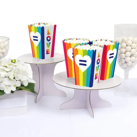 Big Dot of Happiness Love is Love - Pride - Rainbow Party Favor Popcorn Treat Boxes - Set of 12 {4}