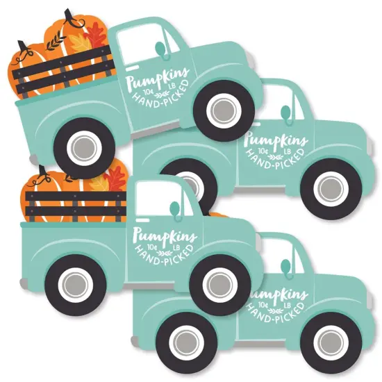 Big Dot of Happiness Happy Fall Truck - Decorations DIY Harvest Pumpkin Party Essentials - Set of 20 {3}
