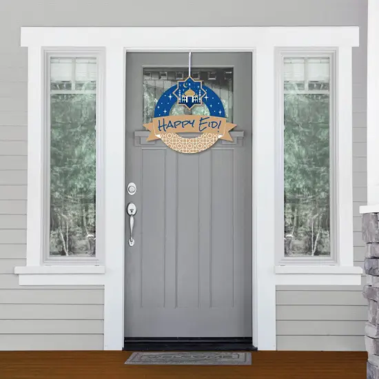 Big Dot of Happiness Eid Mubarak - Outdoor Ramadan Party Decor - Happy Eid Front Door Wreath {3}