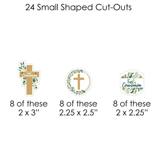 Big Dot of Happiness First Communion Elegant Cross - Religious Party DIY Decorations - Clothespin Garland Banner - 44 Pieces {7}