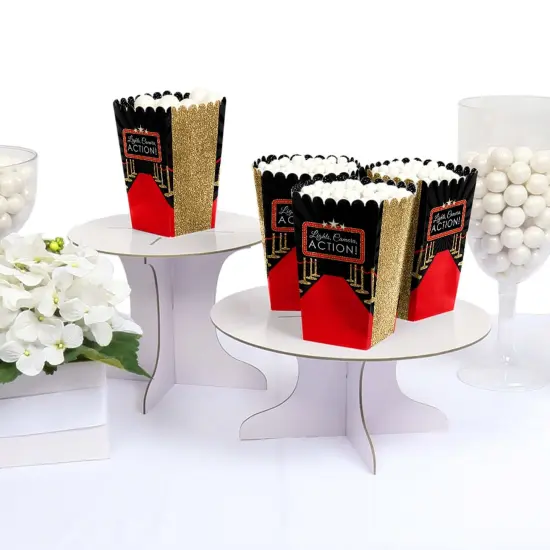 Big Dot of Happiness Red Carpet - Movie Night Party Favor Popcorn Treat Boxes - Set of 12 {4}