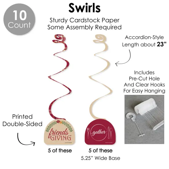 Big Dot of Happiness Friends Thanksgiving Feast - Friendsgiving Supplies Decoration Kit - Decor Galore Party Pack - 51 Pieces {6}