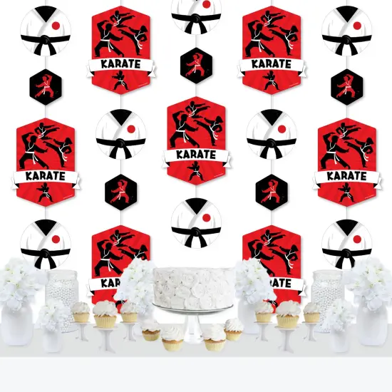 Big Dot of Happiness Karate Master - Martial Arts Birthday Party DIY Dangler Backdrop - Hanging Vertical Decorations - 30 Pieces {3}