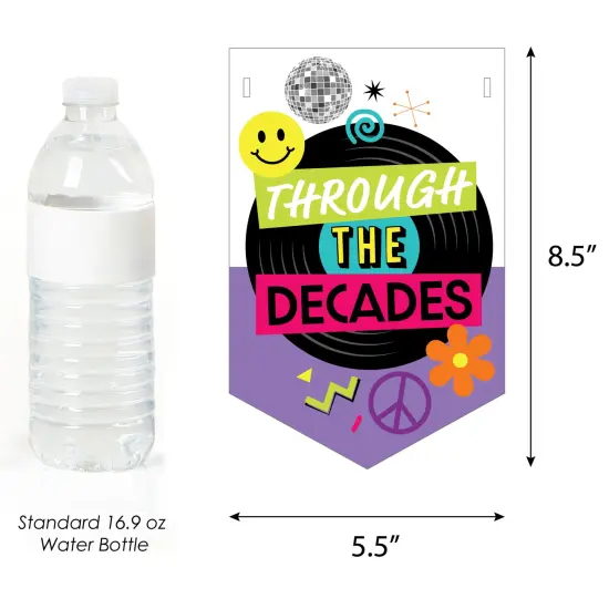 Big Dot of Happiness Through the Decades - 50s, 60s, 70s, 80s, and 90s Party Bunting Banner - Party Decorations - Through the Decades {3}