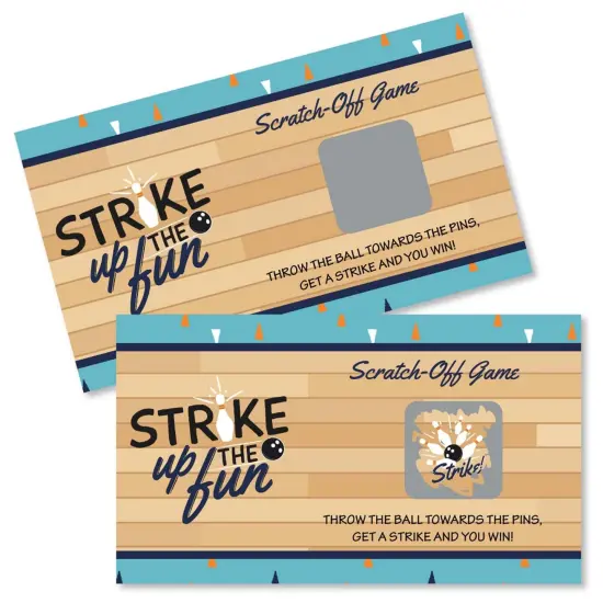 Big Dot of Happiness Strike Up the Fun - Bowling - Birthday Party or Baby Shower Party Game Scratch Off Cards - 22 Count {1}