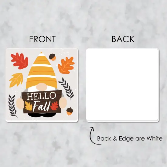 Big Dot of Happiness Fall Gnomes - Funny Autumn Harvest Party Decorations - Drink Coasters - Set of 6 {7}