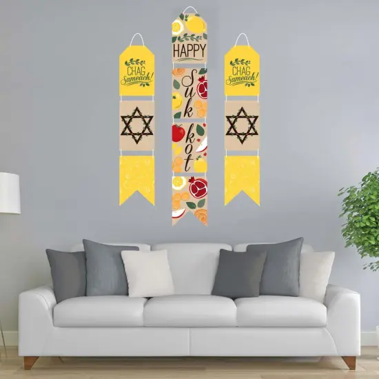 Big Dot of Happiness Sukkot - Hanging Vertical Paper Door Banners - Sukkah Wall Decoration Kit - Indoor Door Decor {3}