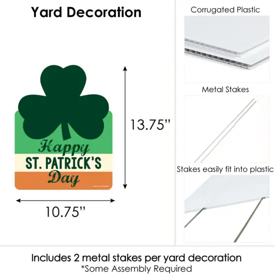 Big Dot of Happiness St. Patrick's Day - Outdoor Lawn Sign - Saint Paddy's Day Party Yard Sign - 1 Piece {7}
