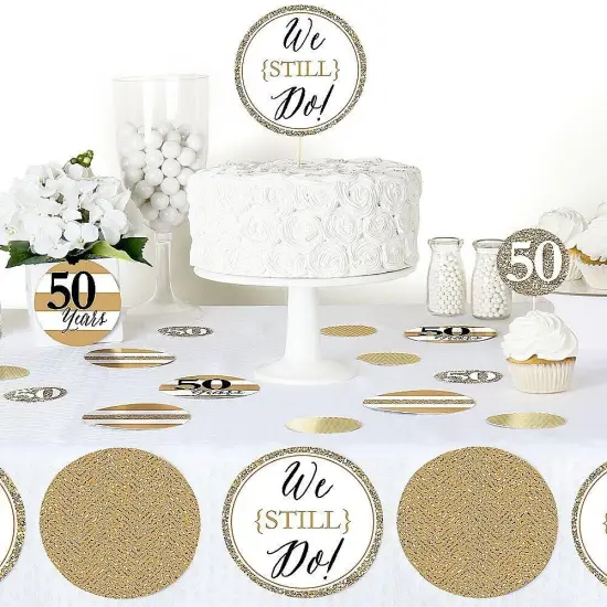 Big Dot of Happiness We Still Do - 50th Wedding Anniversary Giant Circle Confetti - Anniversary Party Decorations - Large Confetti 27 Count {6}