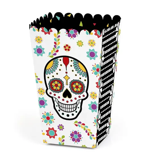 Big Dot of Happiness Day of the Dead - Sugar Skull Party Favor Popcorn Treat Boxes - Set of 12 {1}