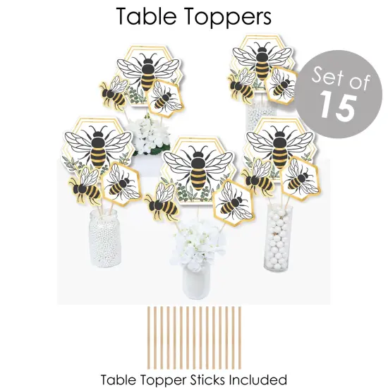 Big Dot of Happiness Little Bumblebee - Bee Baby Shower or Birthday Party Supplies - Banner Decoration Kit - Fundle Bundle {7}