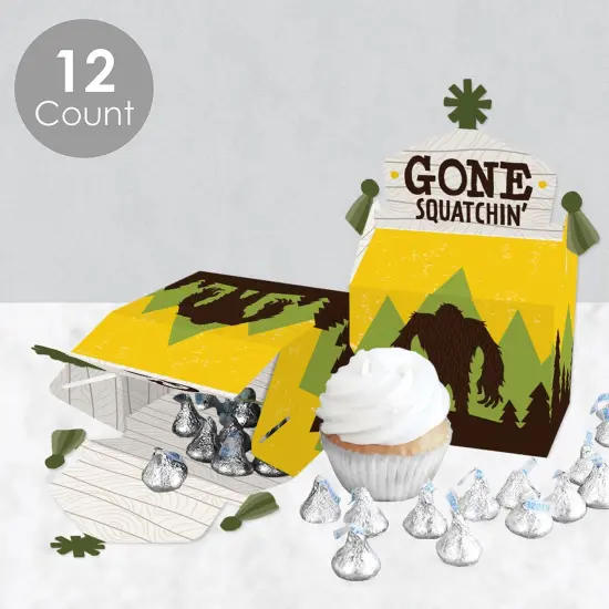 Big Dot of Happiness Sasquatch Crossing - Treat Box Party Favors - Bigfoot Party or Birthday Party Goodie Gable Boxes - Set of 12 {4}