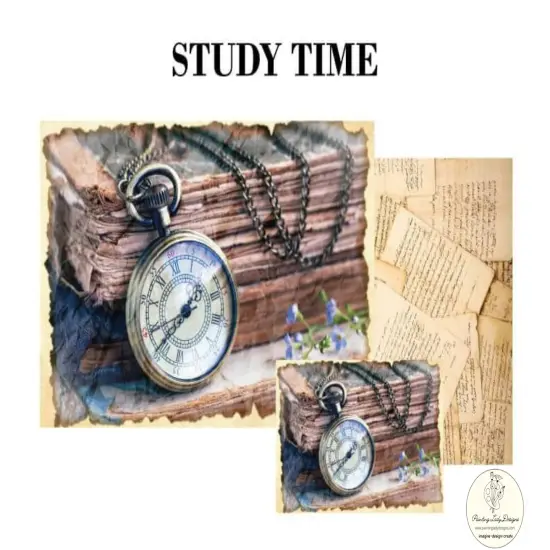 Study TimeDecoupage and Mixed Media Papers {2}