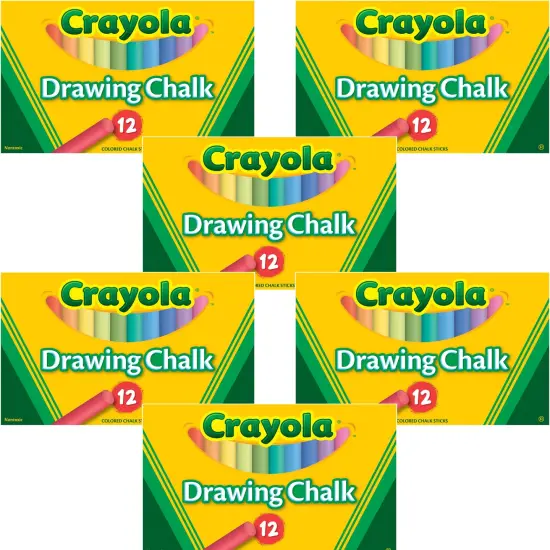 Multipack of 6 - Crayola Drawing Chalk-12/Pkg {1}
