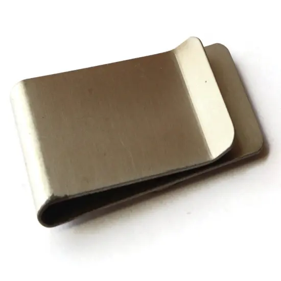 Vintage Silver Money Clip with Texas Sports Hall of Fame Logo {6}