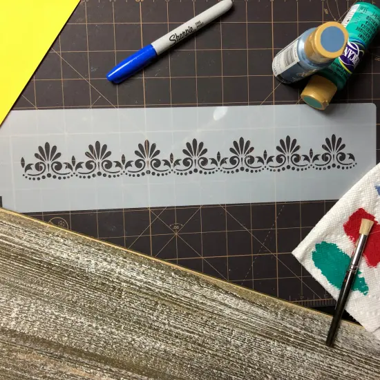 Fleur De Lis Cake Stencil Side #3 | C491 by Designer Stencils | Cake Decorating Tools | Baking Stencils for Royal Icing, Airbrush, Dusting Powder | Reusable Plastic Food Grade Stencil for Cakes | Easy to Use & Clean Cake Stencil {5}