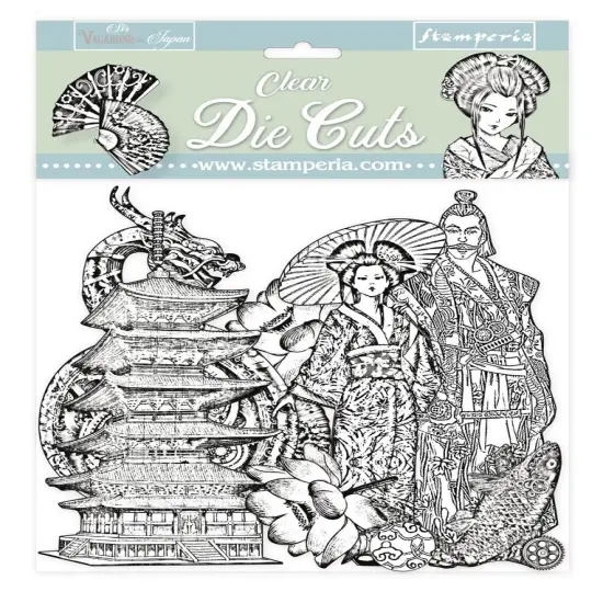 Stamperia Clear Die-Cuts-Sir Vagabond In Japan Black & White {1}