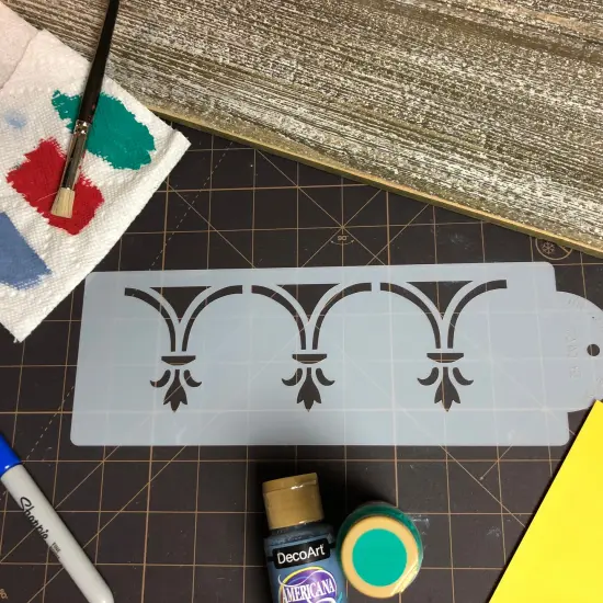 Victorian Swag Cake Stencil | C467 by Designer Stencils | Cake Decorating Tools | Baking Stencils for Royal Icing, Airbrush, Dusting Powder | Reusable Plastic Food Grade Stencil for Cakes | Easy to Use & Clean Cake Stencil {3}