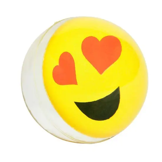 Big Mo's Toys 12 Pack 1.80" Emoticon Smile Face Emoticon Double Sided Translucent Super Hi Bounce Balls - Fun Gift Party {3}