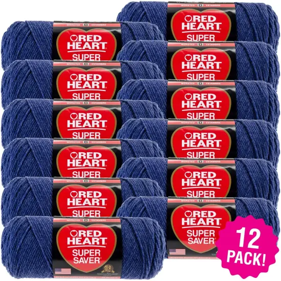 Multipack of 12 - Red Heart Super Saver Yarn-Denim {1}
