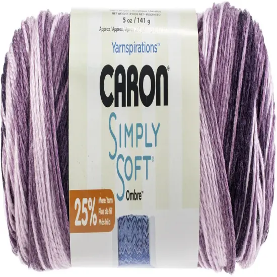 Multipack of 24 - Caron Simply Soft Ombres Yarn-Grape Purple {2}