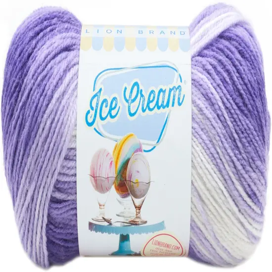 Multipack of 24 - Lion Brand Ice Cream Yarn-Grape {3}