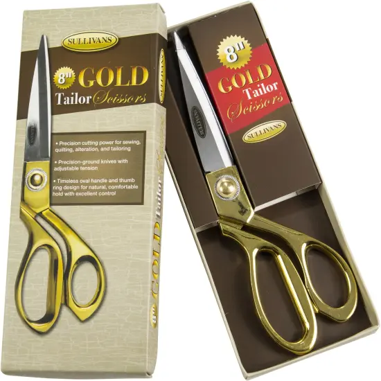 Multipack of 3 - Sullivans Gold Tailor Scissors 8" {2}
