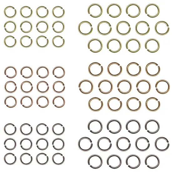 Idea-Ology Metal Jump Rings 8mm & 10mm 75/Pkg-Antique Nickel, Brass & Copper {2}