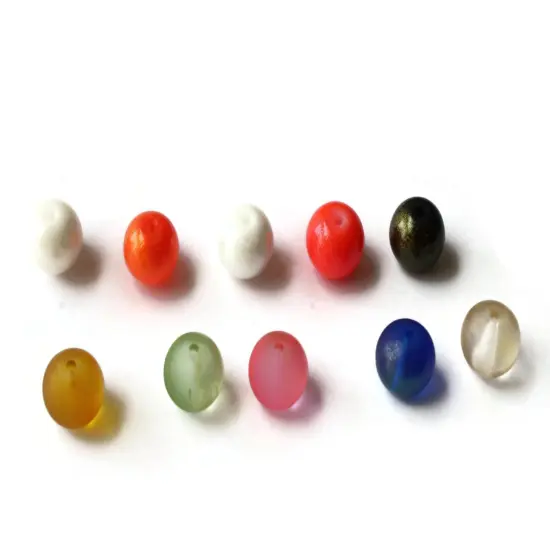 10 Colors 10mm Round Glass Mixed Color Beads Kit {5}