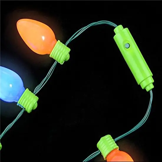 16" LIGHTP CHRISTMAS BULB NECKLACE {5}