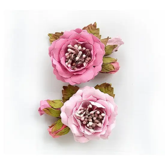 Pack of 3 - Little Birdie Marika Paper Flowers 2/Pkg-Celebrate Life {2}